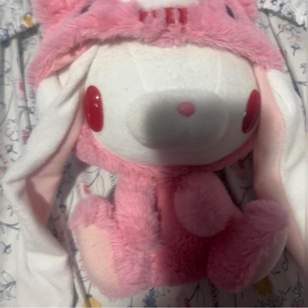 Cute Pink and White Plush Toy gloomy bunny